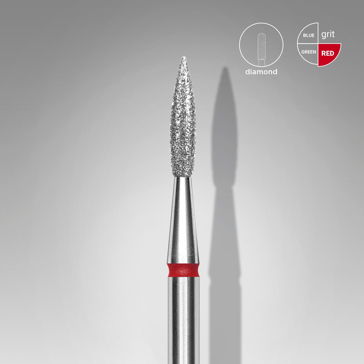 Staleks Fresa de Diamante Llama Roja Afilada FA11R023/8