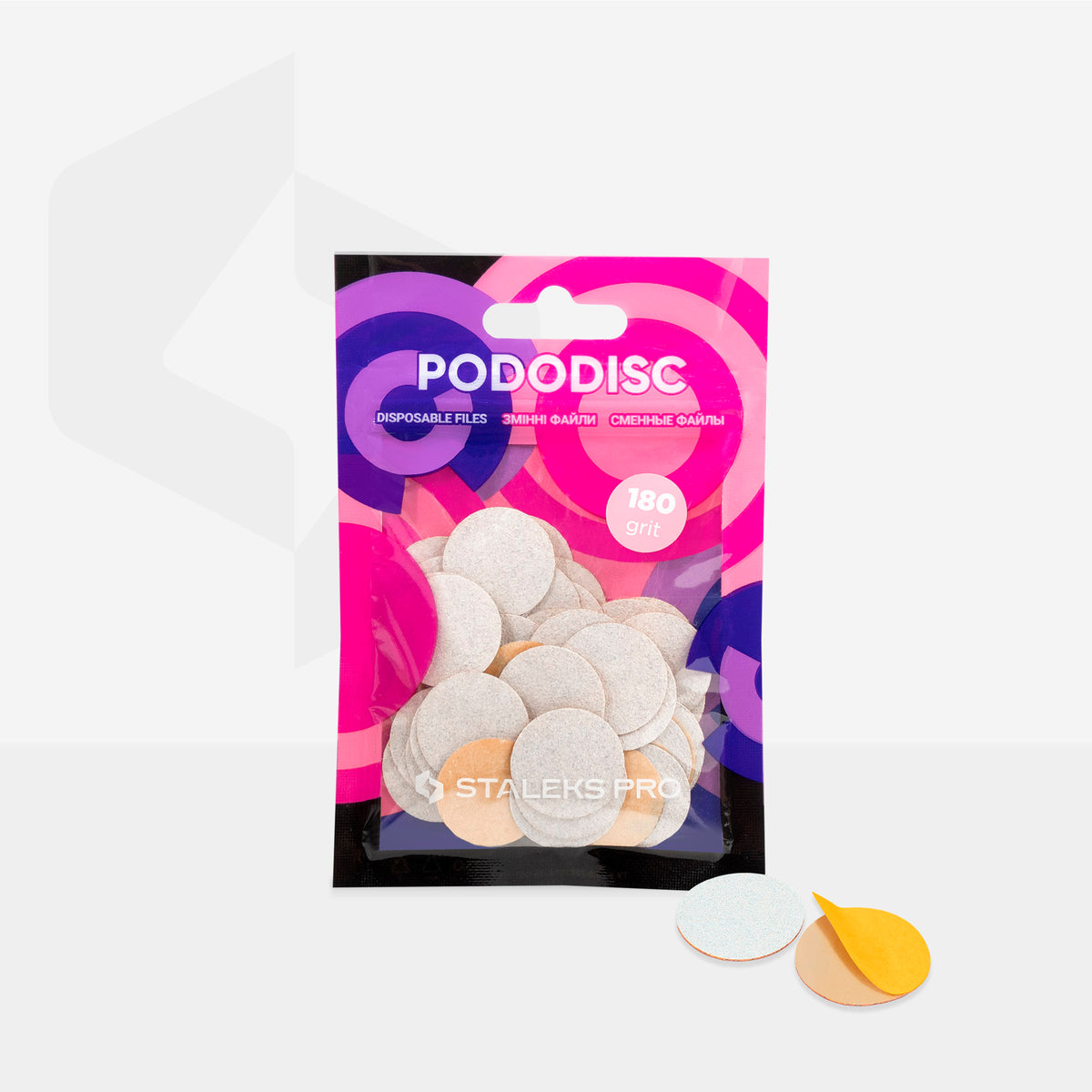 Staleks Discos Desechables Blancos PODODISC M PDF-20-180W (grano 180)