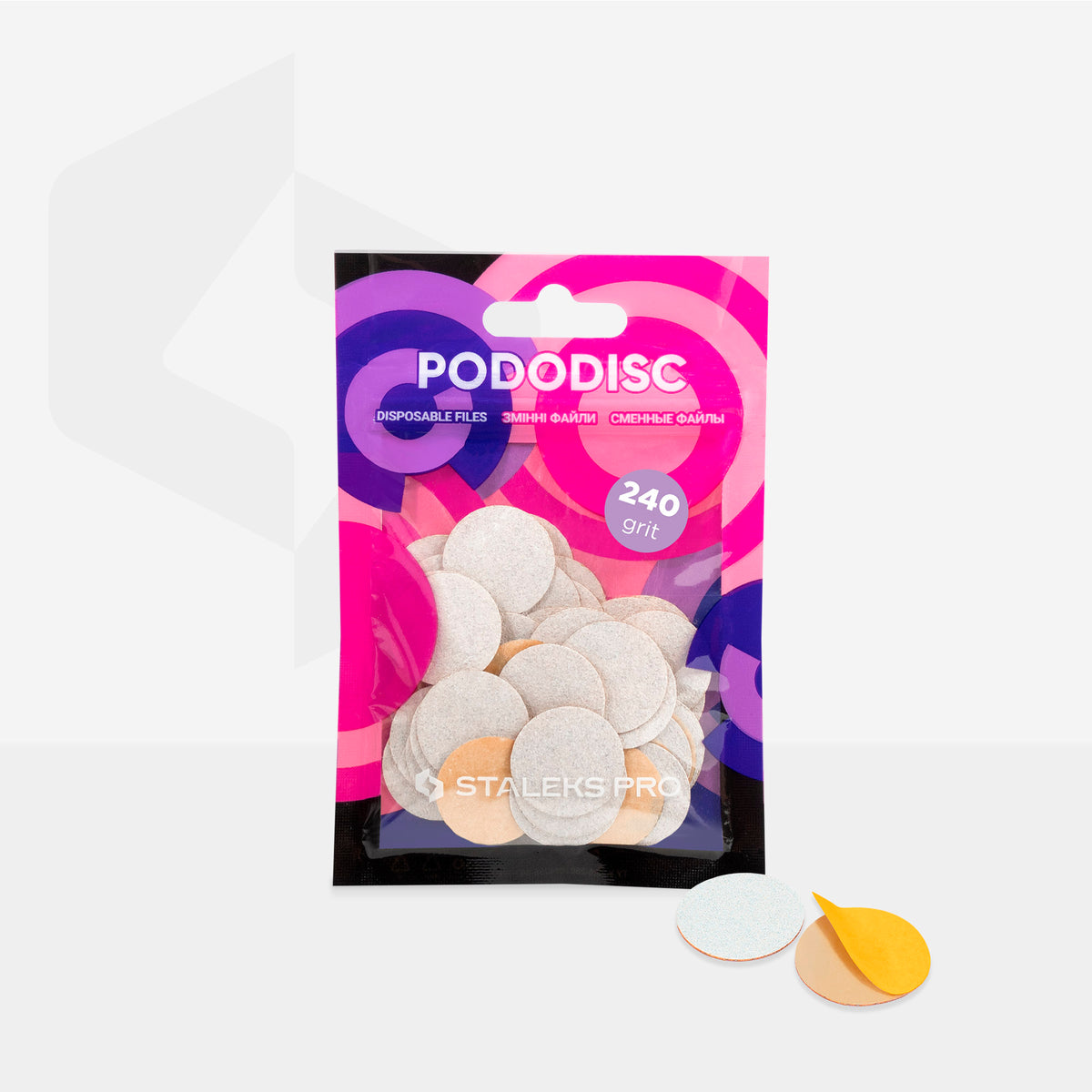 Staleks Discos Desechables Blancos PODODISC M PDF-20-240W (grano 240)